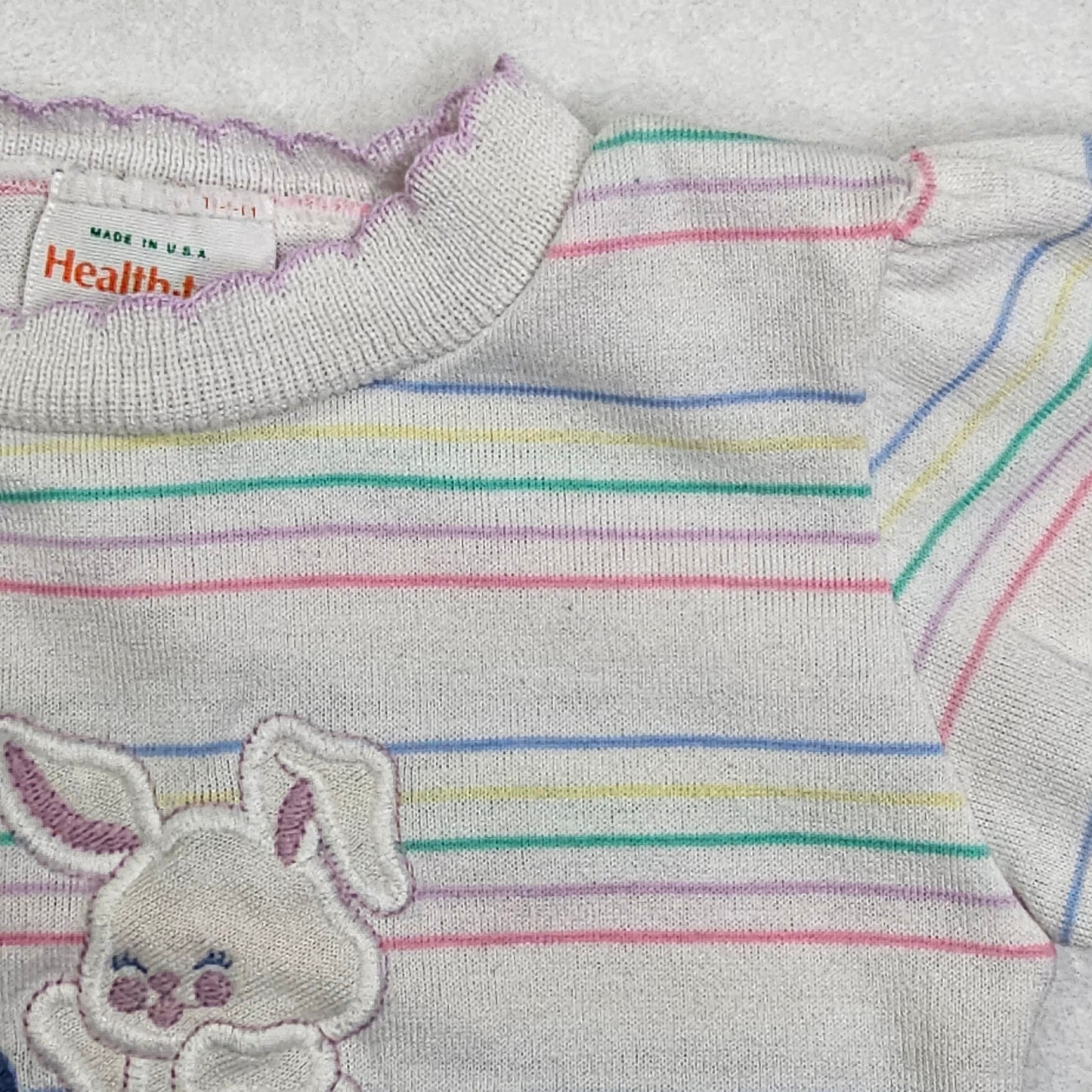 Health-Tex 2T Vintage Striped Bunny Shirt