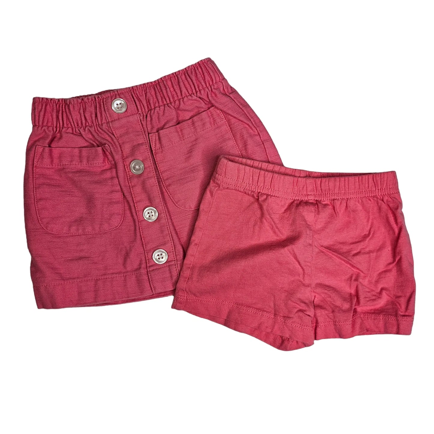 Carters 2T Pink Button Skirt & Shorts