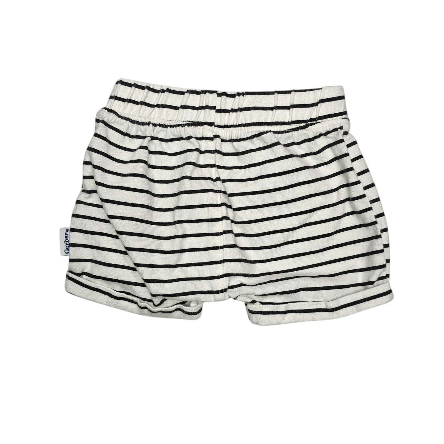 Gerber 0-3M Striped Button Shorts