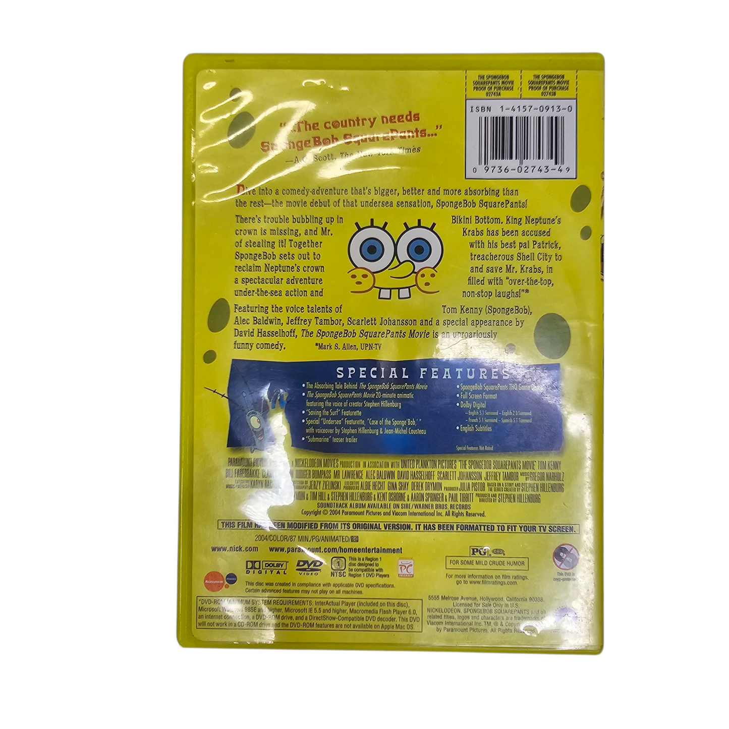 The SpongeBob Squarepants Movie DVD