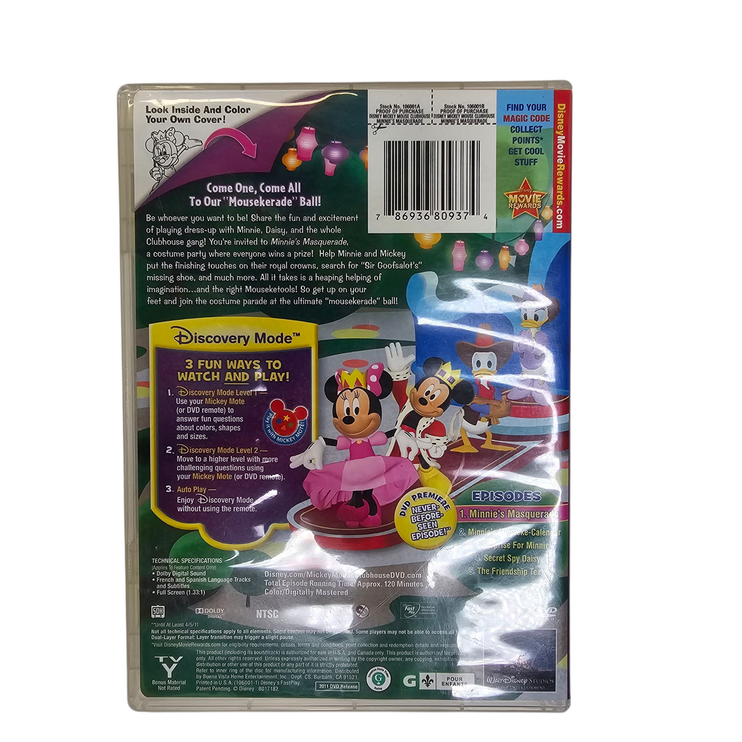 Mickey Mouse Clubhouse Minnie's Masquerade DVD
