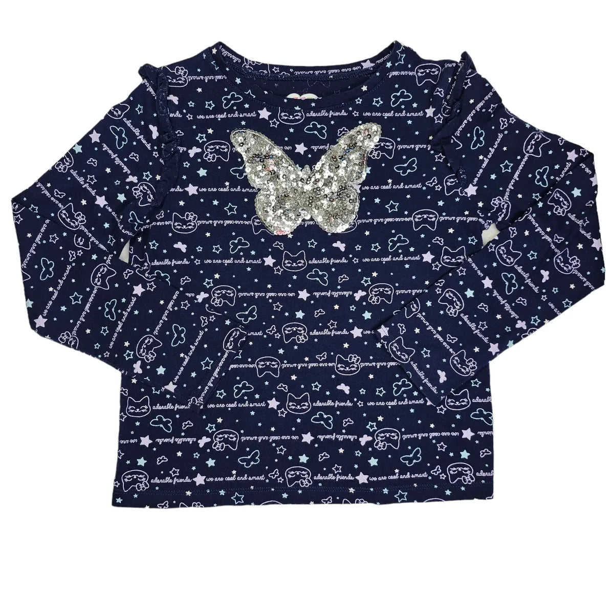 365Kids 7 Butterfly Sequin Long Sleeve