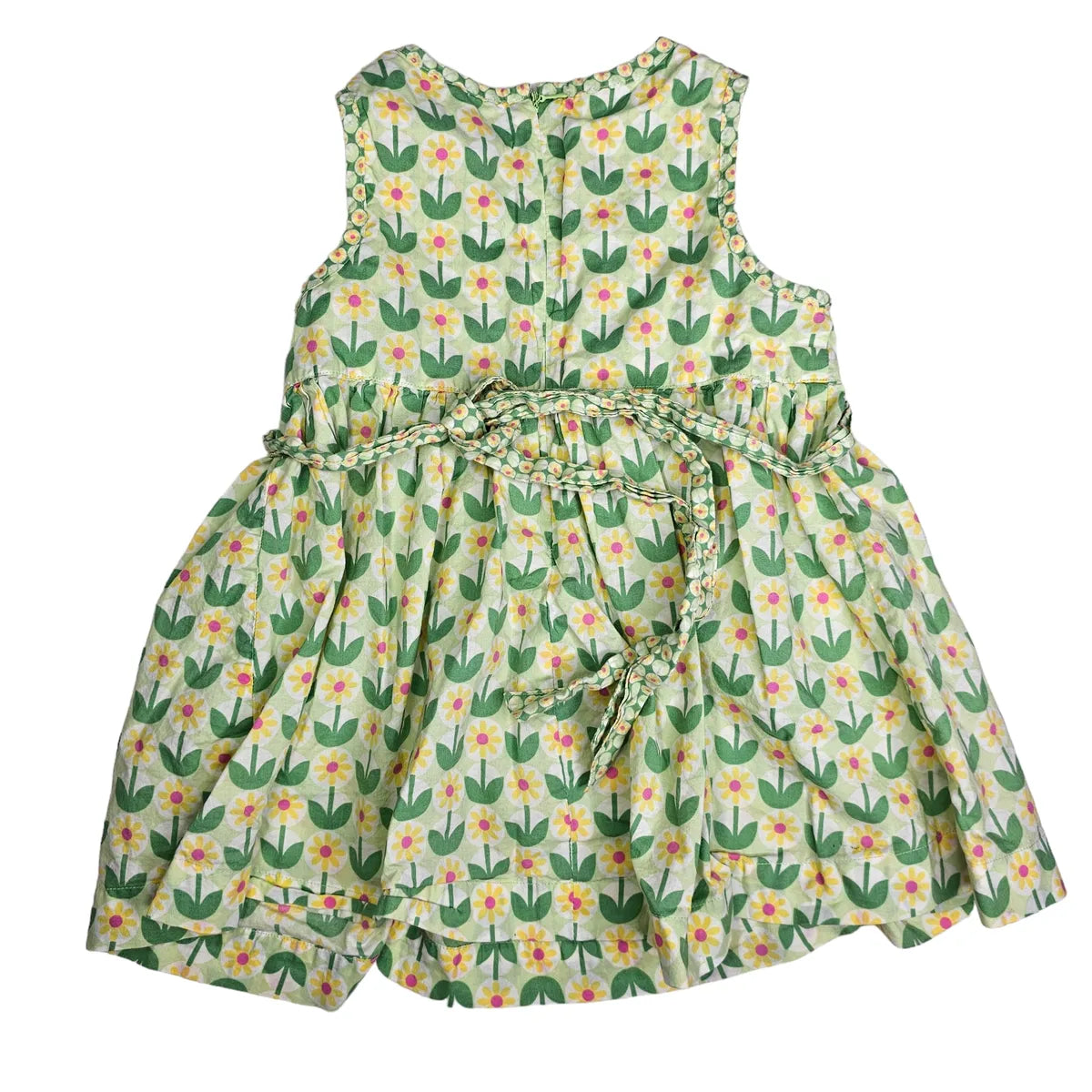 Children's Place 5/6 Green Flower Sleeveless Dress