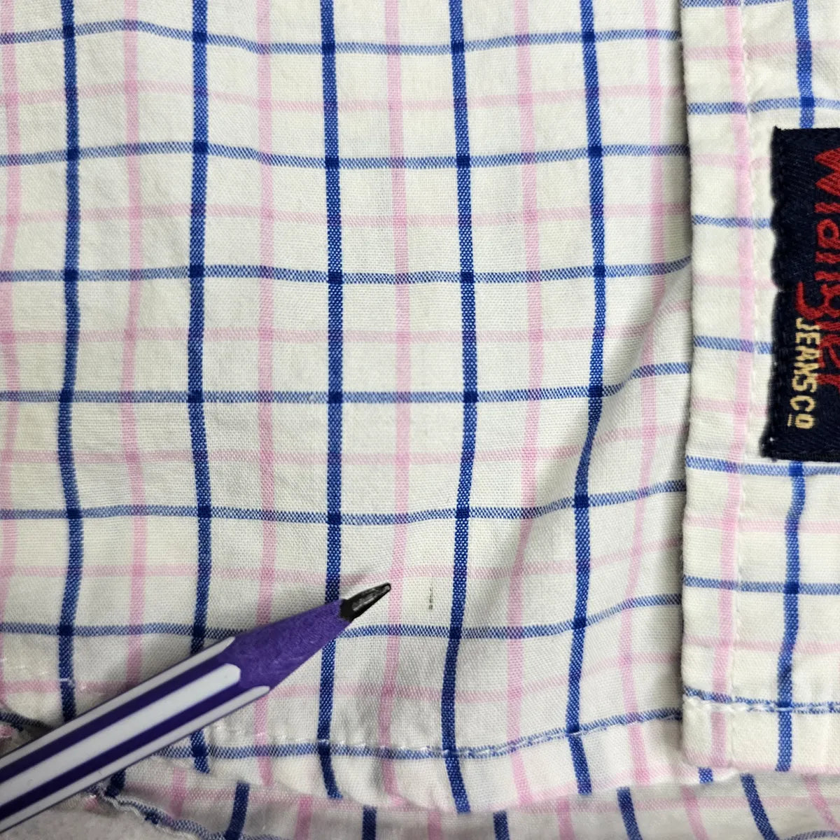 Wrangler 6/7 Plaid Button Up