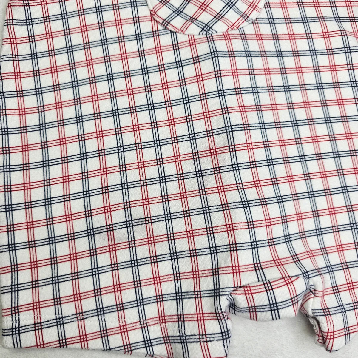 Tommy Hilfiger 0-3M Vintage Plaid Romper