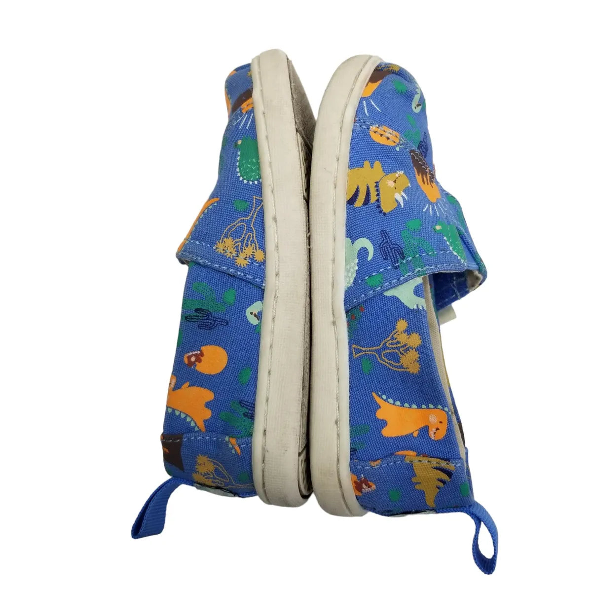 Toms Toddler 7 Dinosaur Canvas Shoes