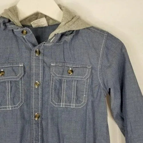 Crazy 8 5/6 Hooded Button Up