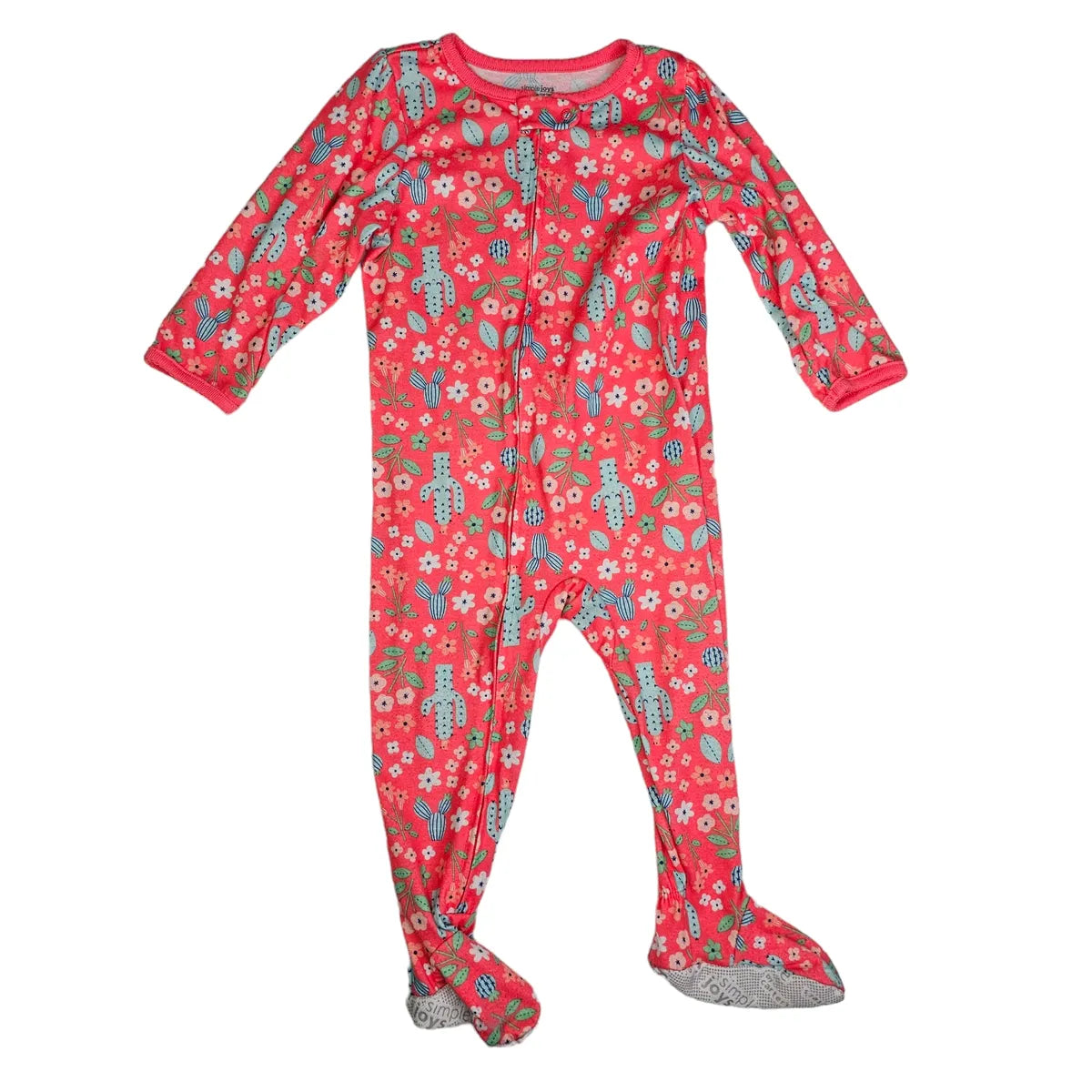 Simple Joys 18M Pink Floral Cactus Zip Sleeper