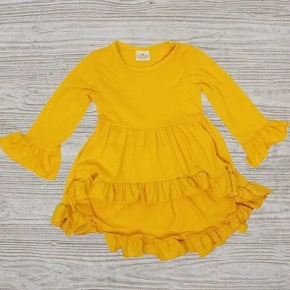 Yellow Tunic Paint Splatter Leggings & Scarf Set