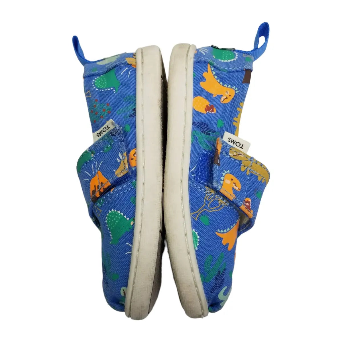 Toms Toddler 7 Dinosaur Canvas Shoes