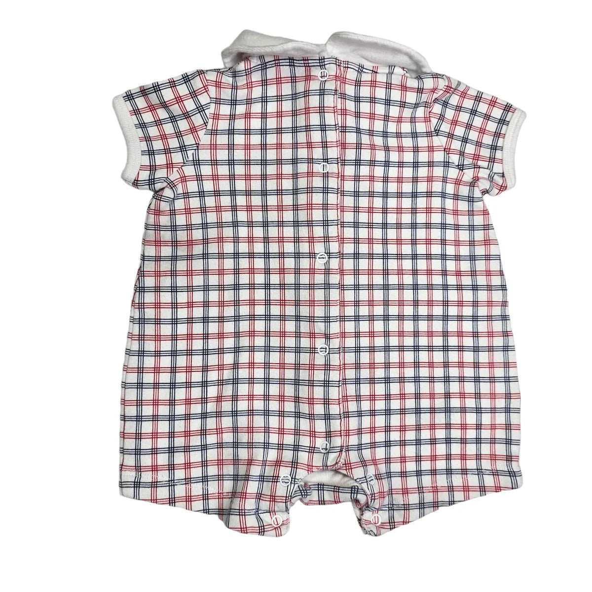Tommy Hilfiger 0-3M Vintage Plaid Romper