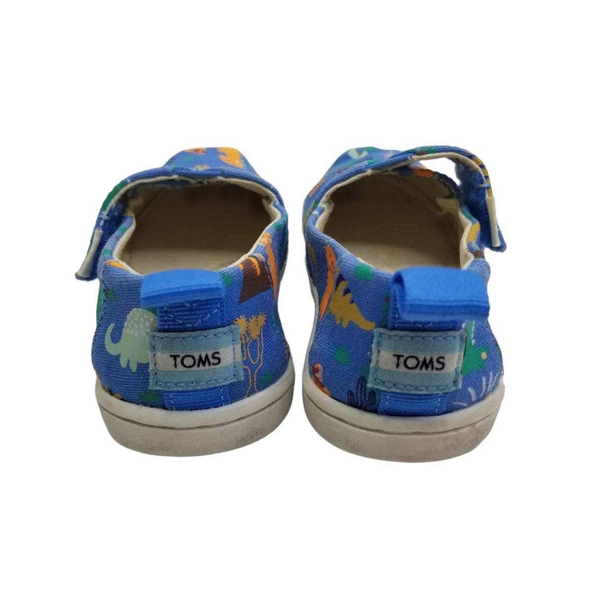 Toms Toddler 7 Dinosaur Canvas Shoes