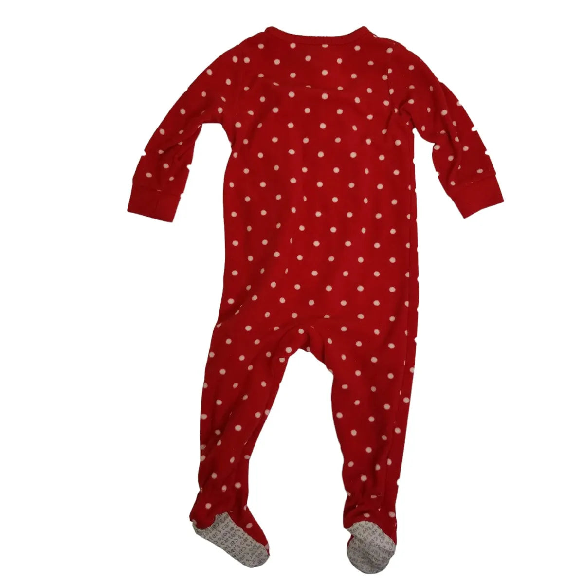 Carter's 12M Fleece Polka Dot Reindeer Footie Pajamas