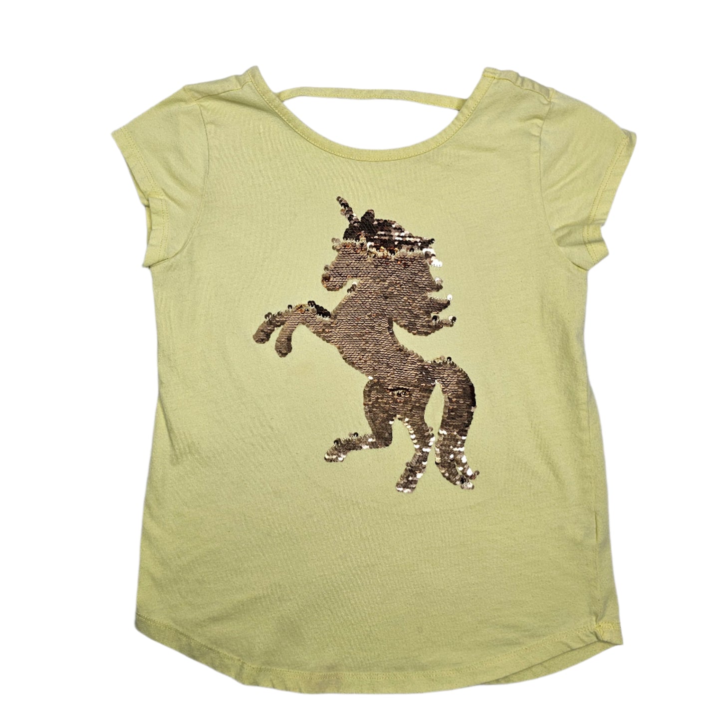 Childrens Place 7/8 Unicorn Sequin Shirt