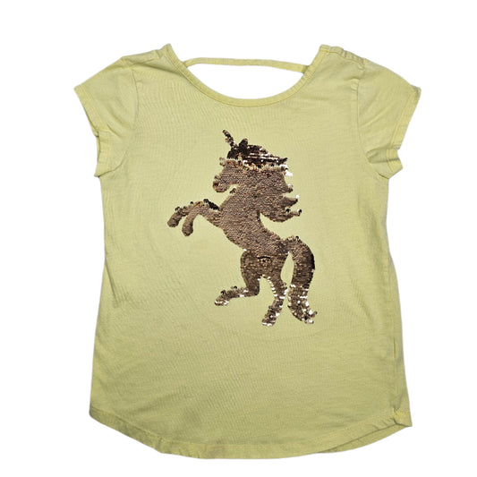 Childrens Place 7/8 Unicorn Sequin Shirt