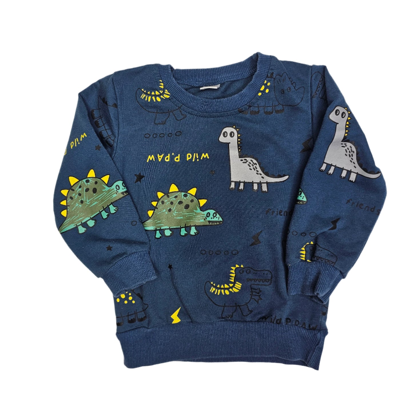 2T Blue Dinosaur Pullover Top