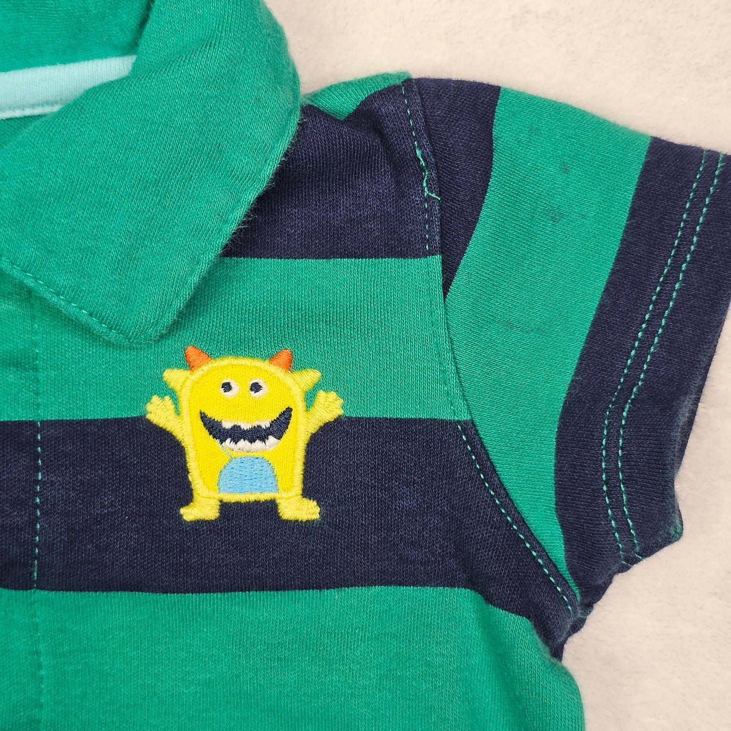 Carters 6M Striped Polo Bodysuit