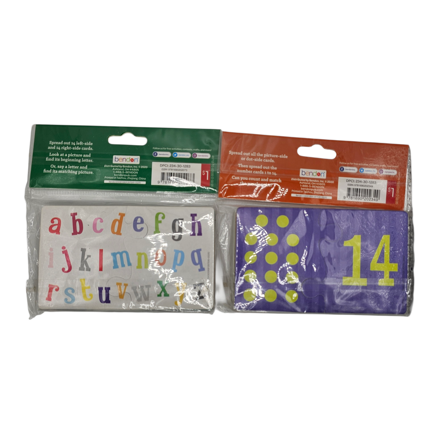 Alphabet, Count and Match Puzzle Pairs