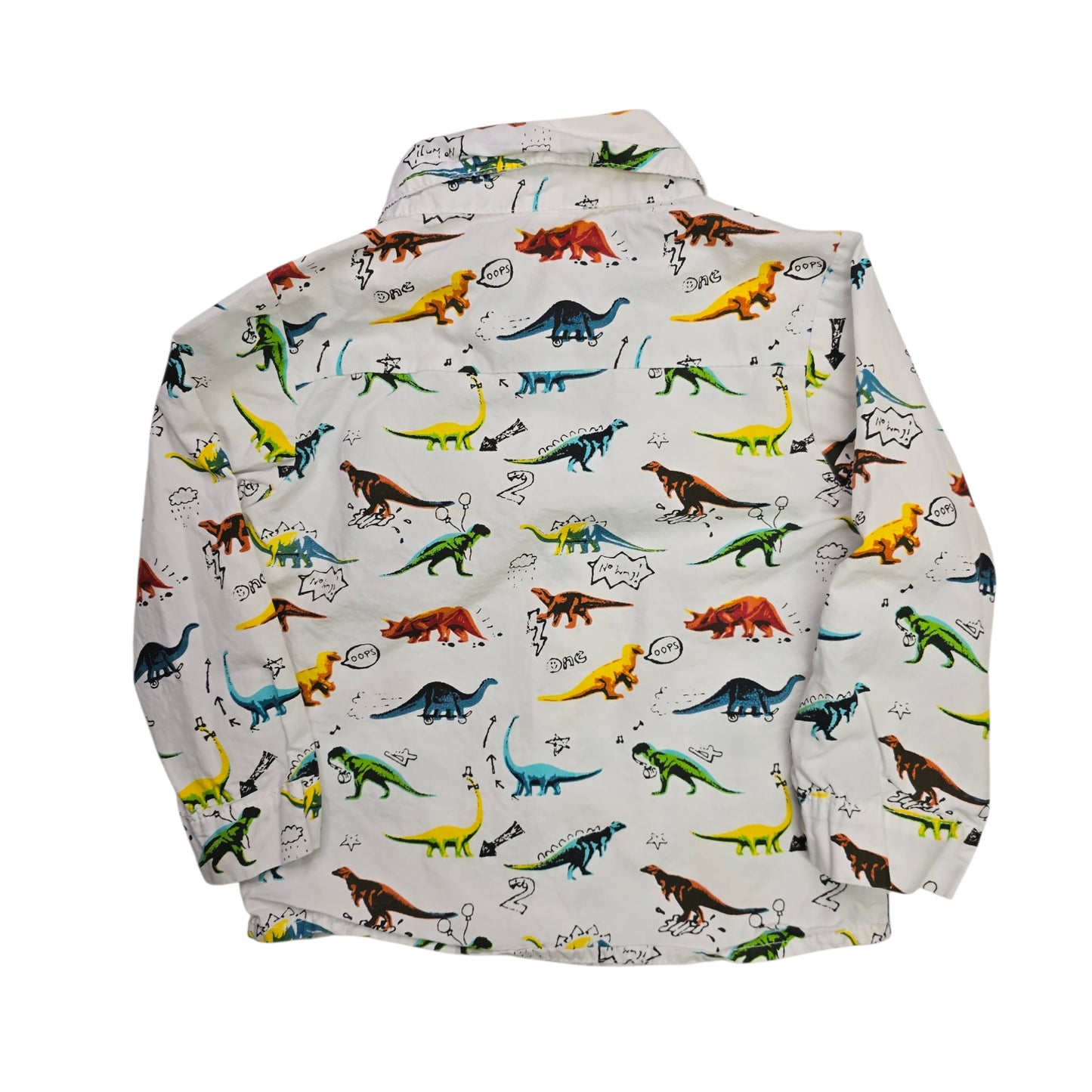 12M (80) Dinosaur Print Button Shirt