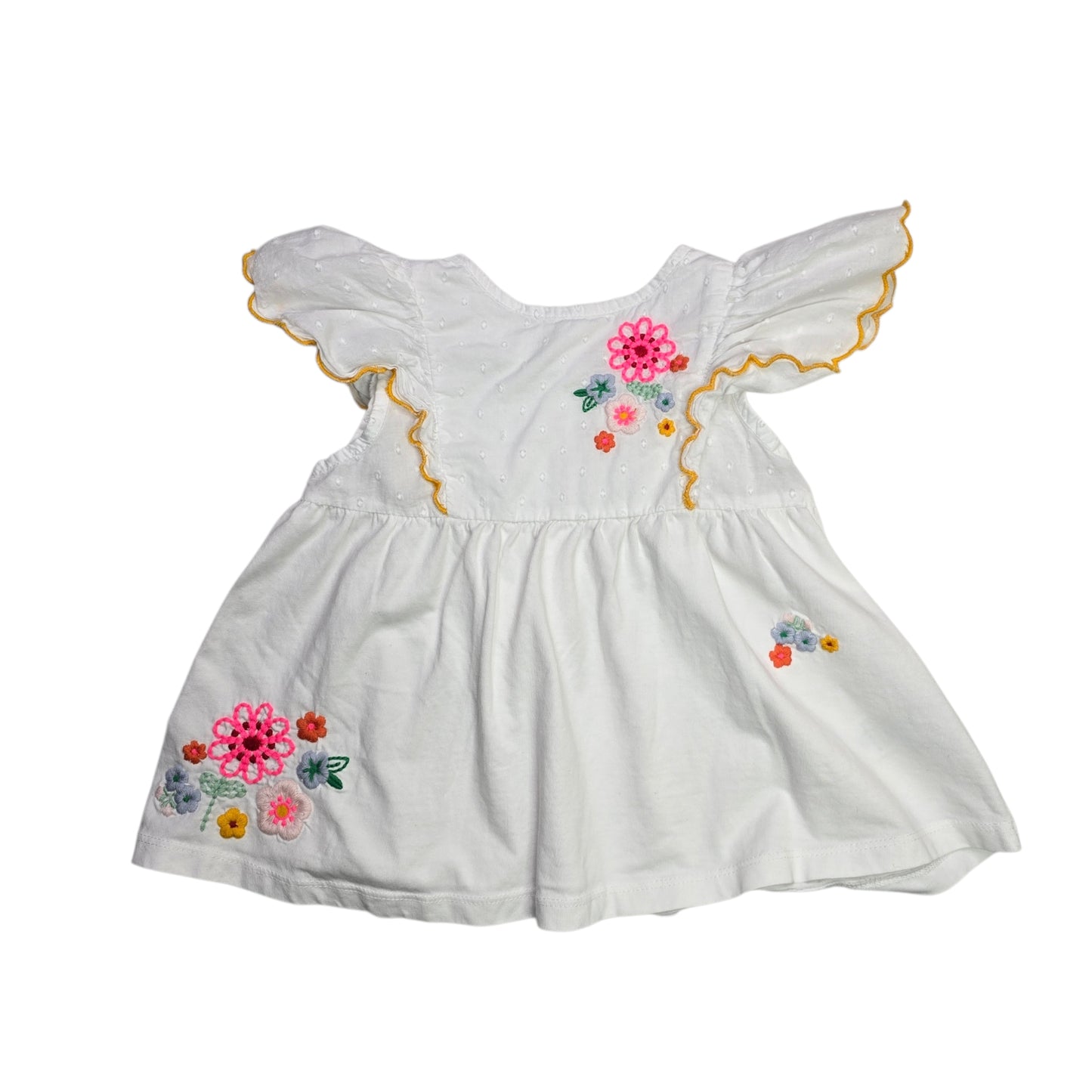 NEXT 2-3 Embroidered Flutter Sleeve Top