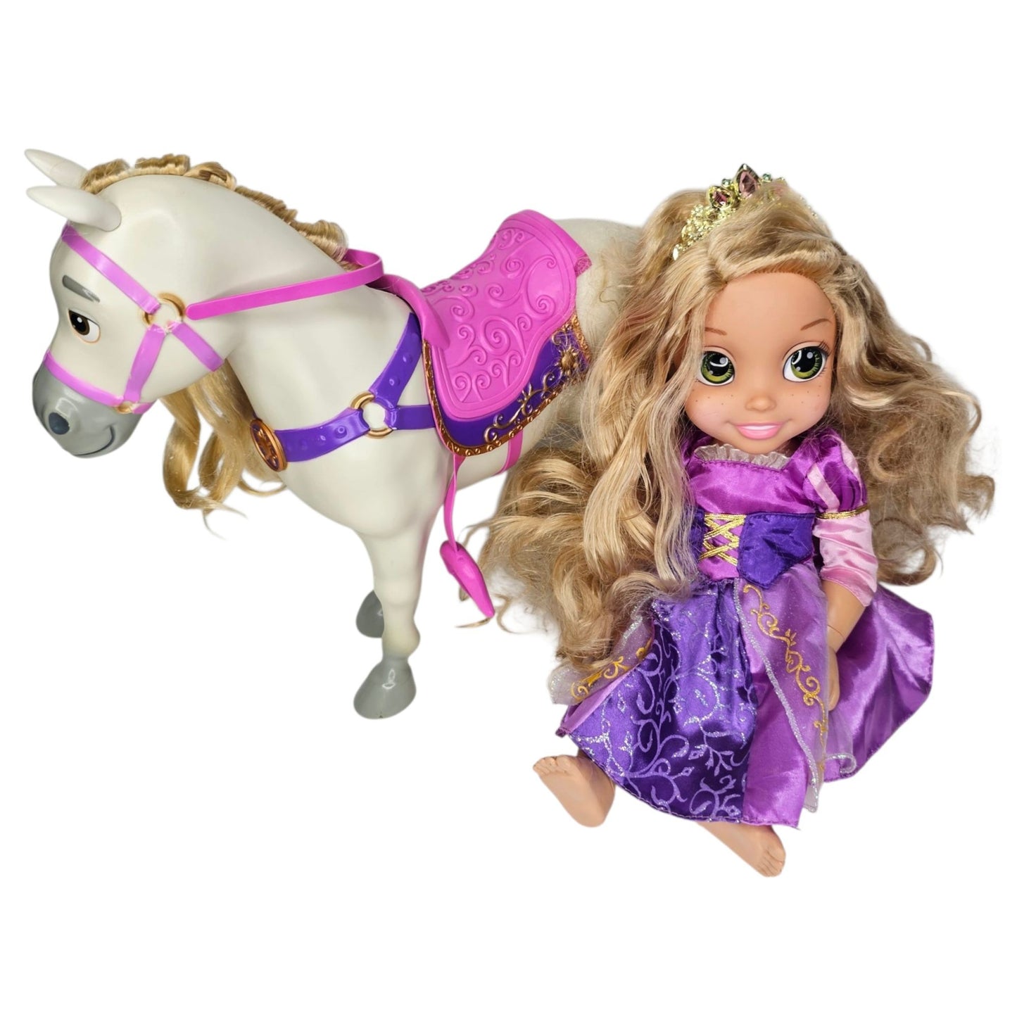 Disney Tangled 15" Rapunzel Doll Maximus Horse Set