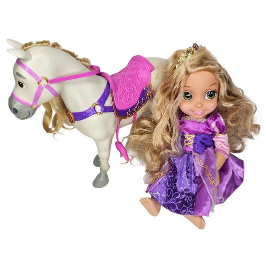 Disney Tangled 15" Rapunzel Doll Maximus Horse Set