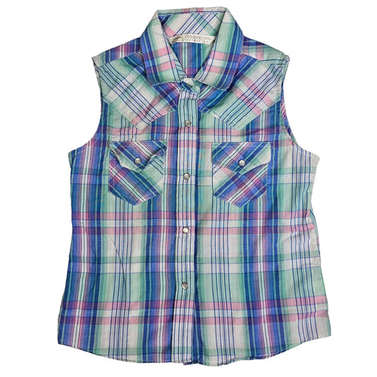 Cumberland Outfitters Small Plaid Snap Up Shirt