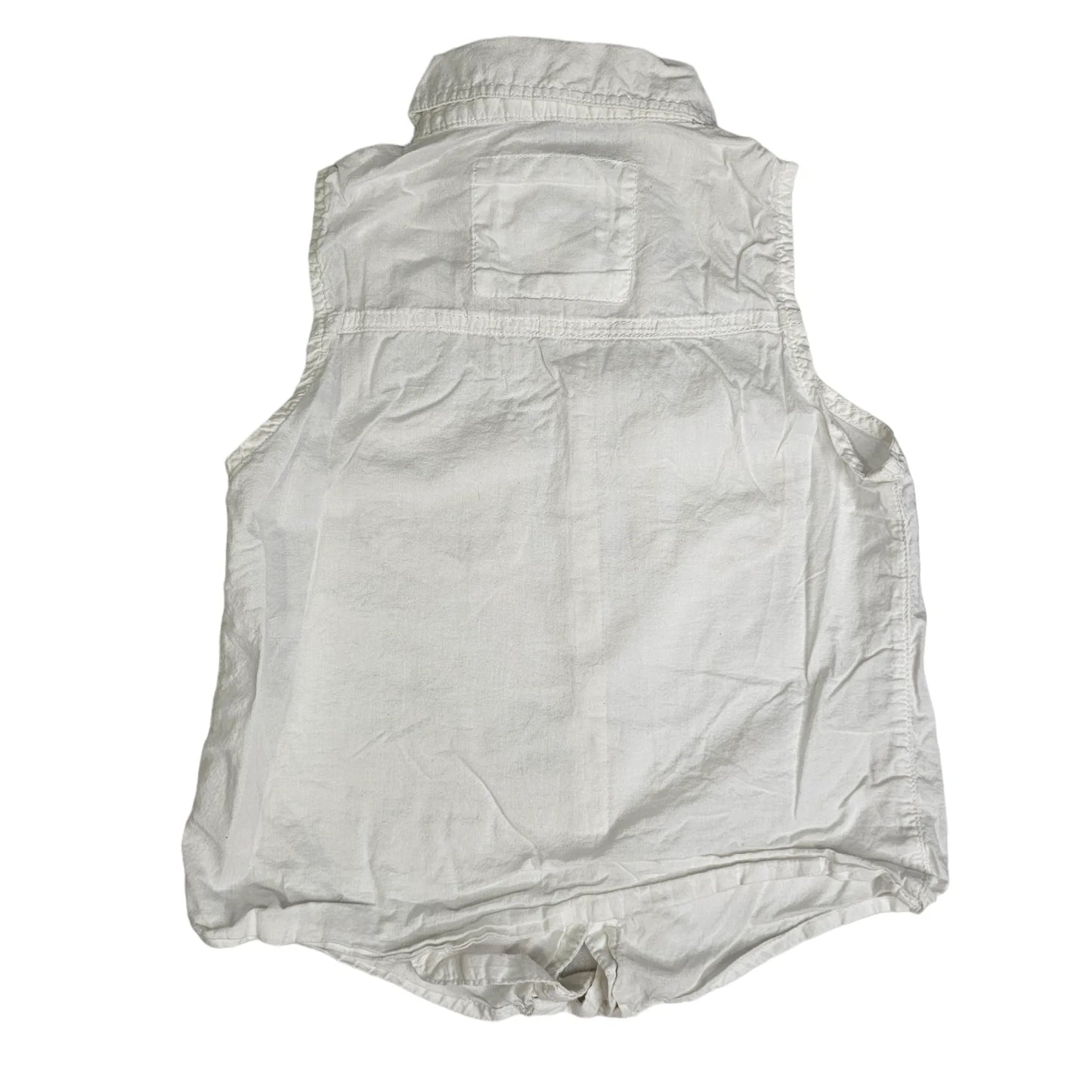 Justice 7 White Button Up Top