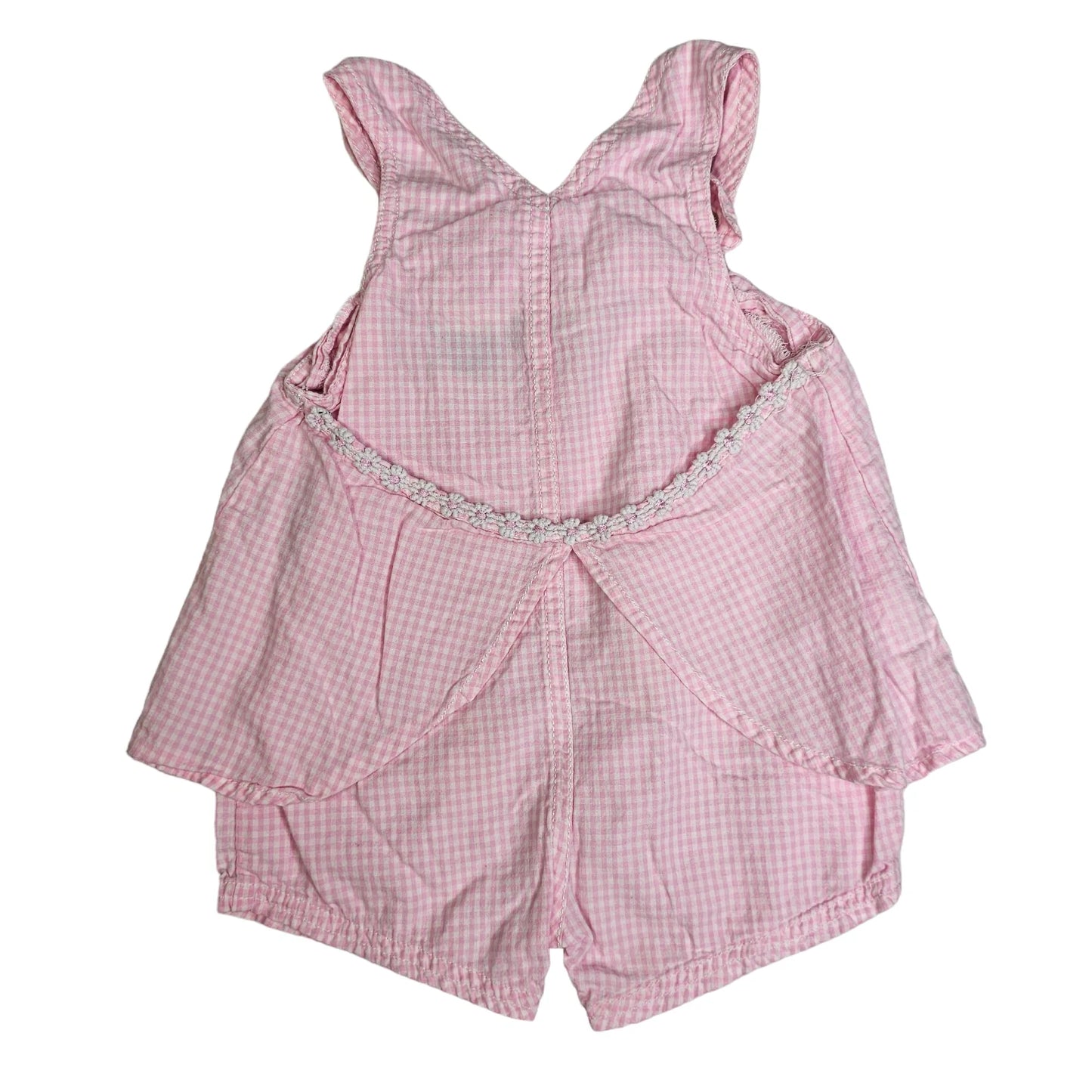 Faded Glory 6-9M Checkered Romper
