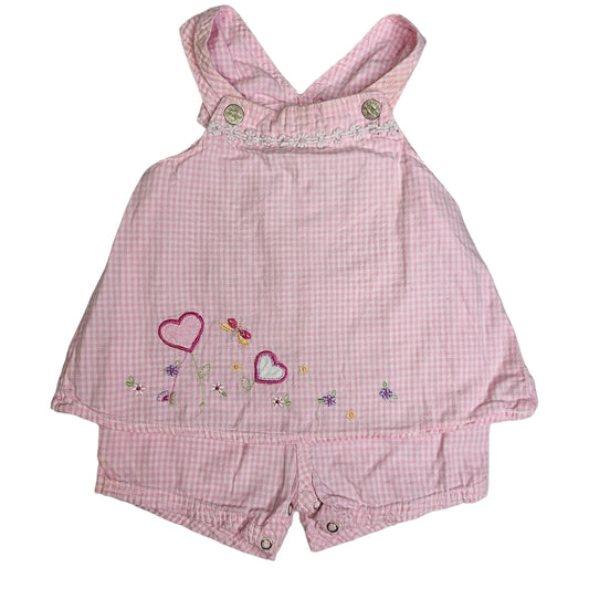 Faded Glory 6-9M Checkered Romper