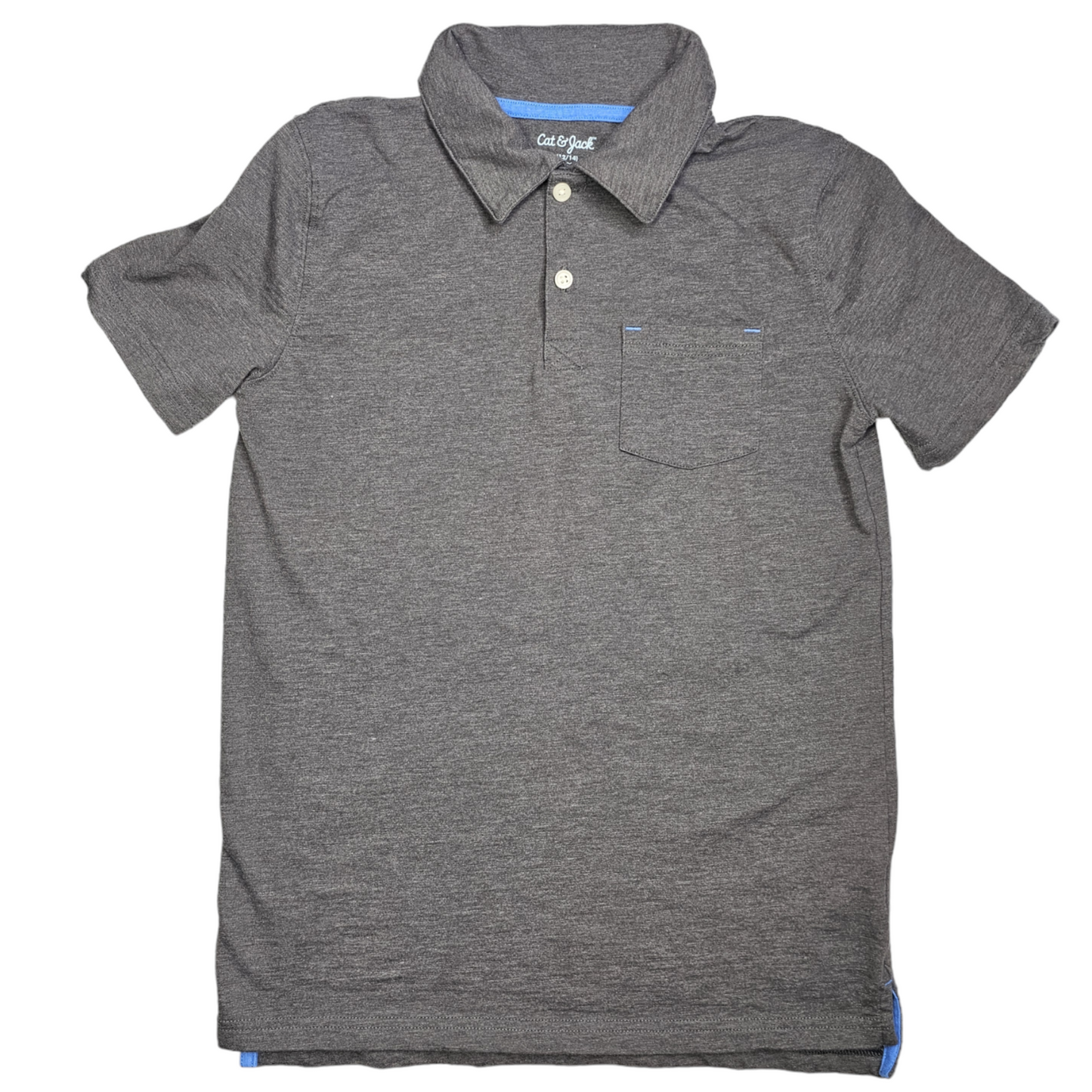 Cat & Jack Large 12/14 Gray Polo