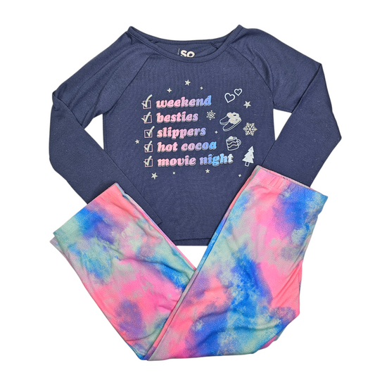 SO Small (7) Tie Dye Pajama Set