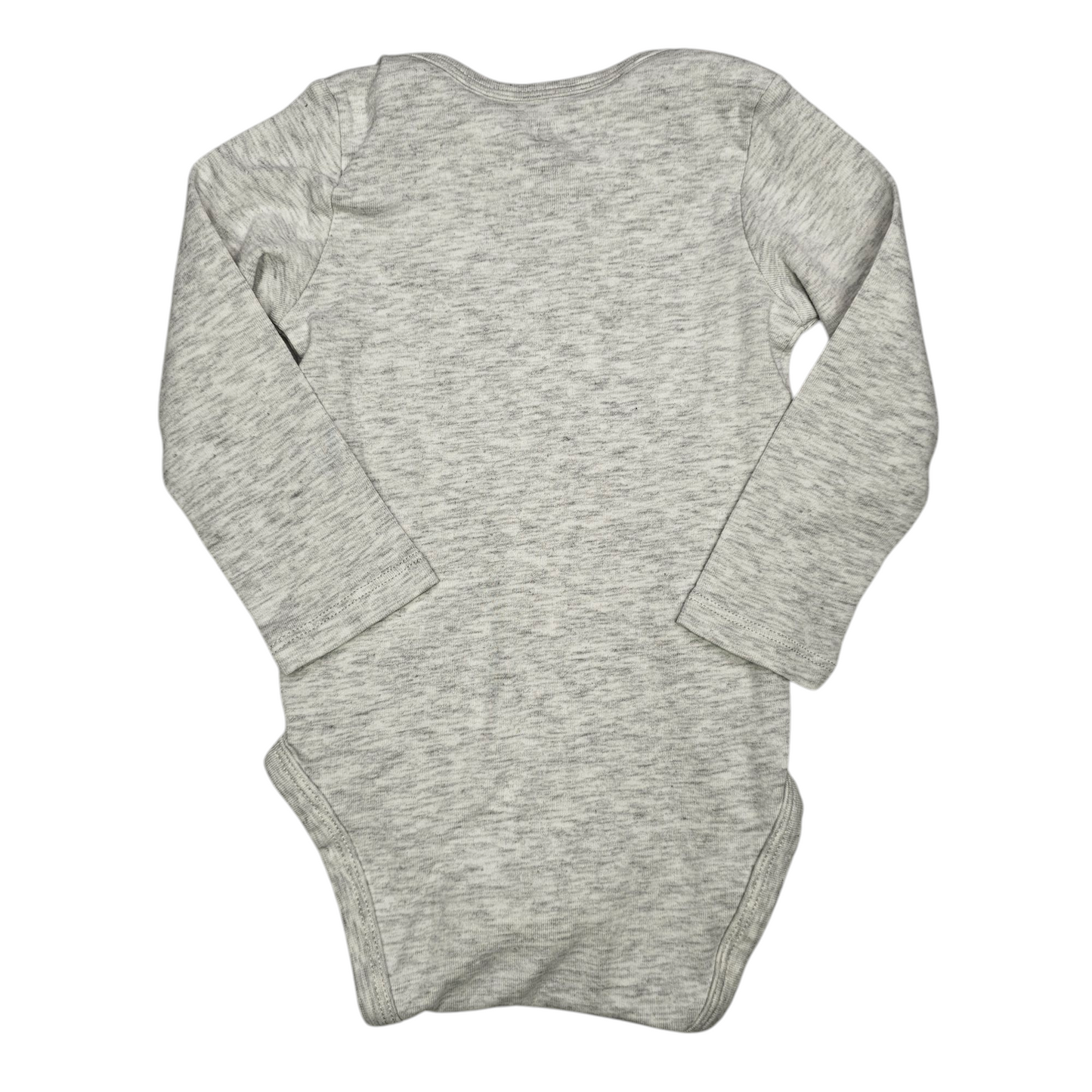 H&M 12M Organic Cotton Light Gray Bodysuit