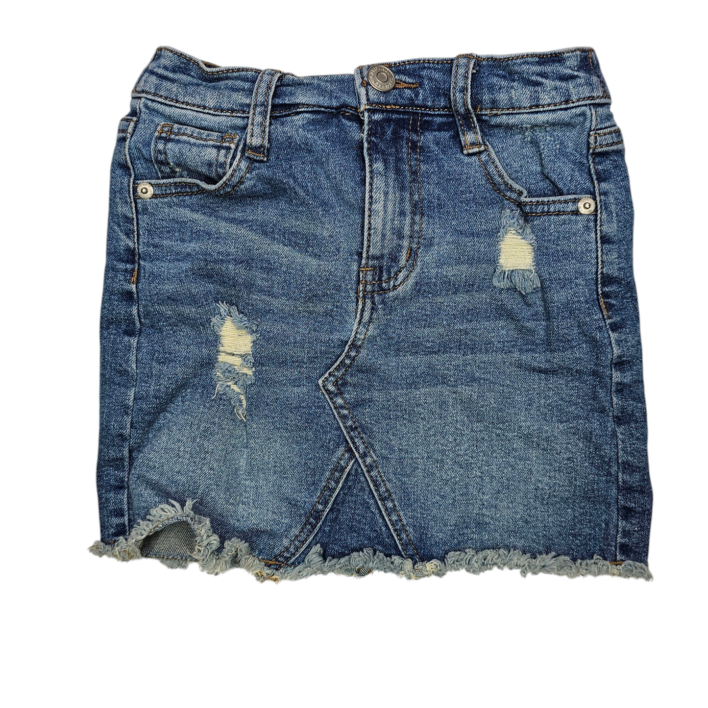 Cat & Jack S (6/6X) Distressed Denim Skirt