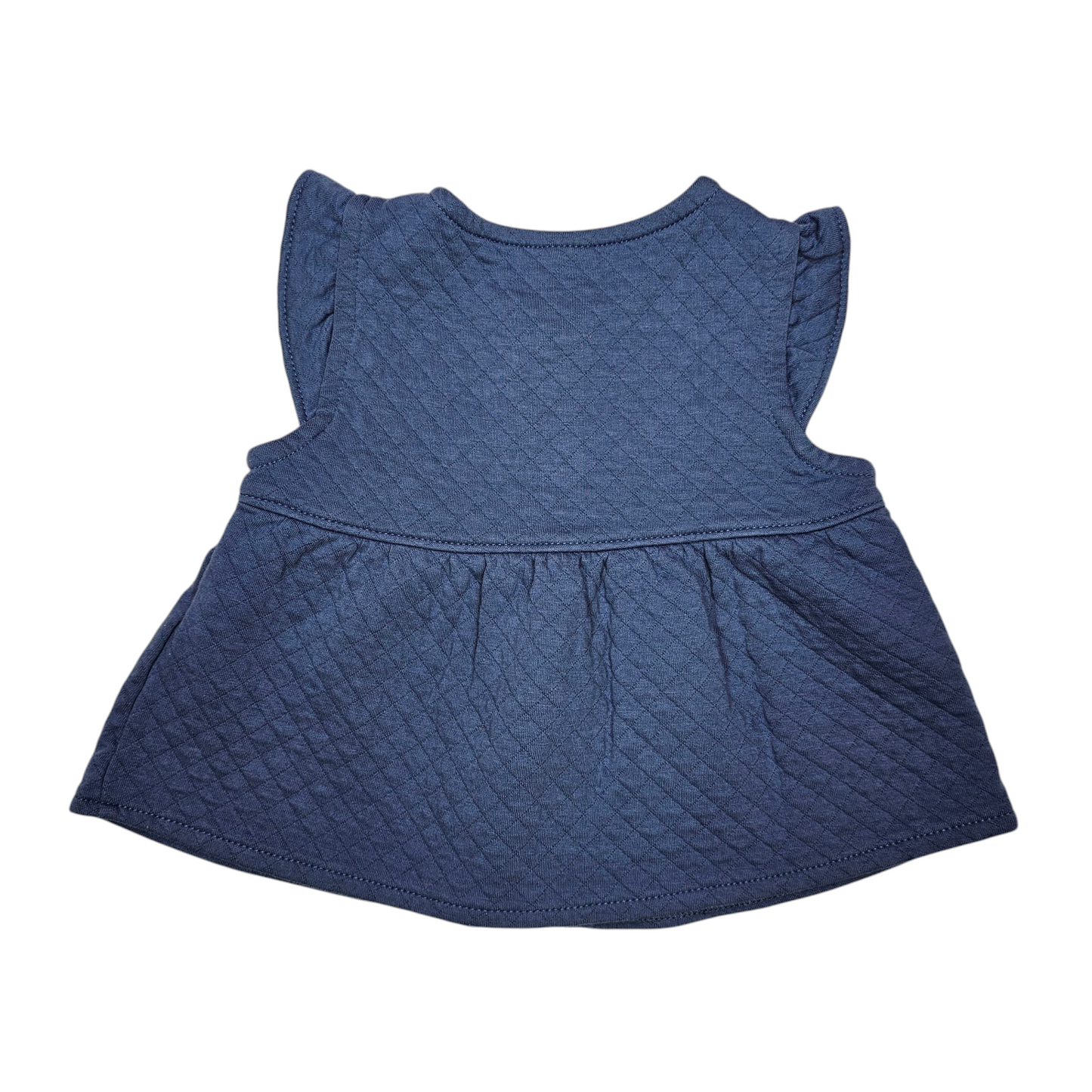 Just One You 12M Blue Quilted Button Top