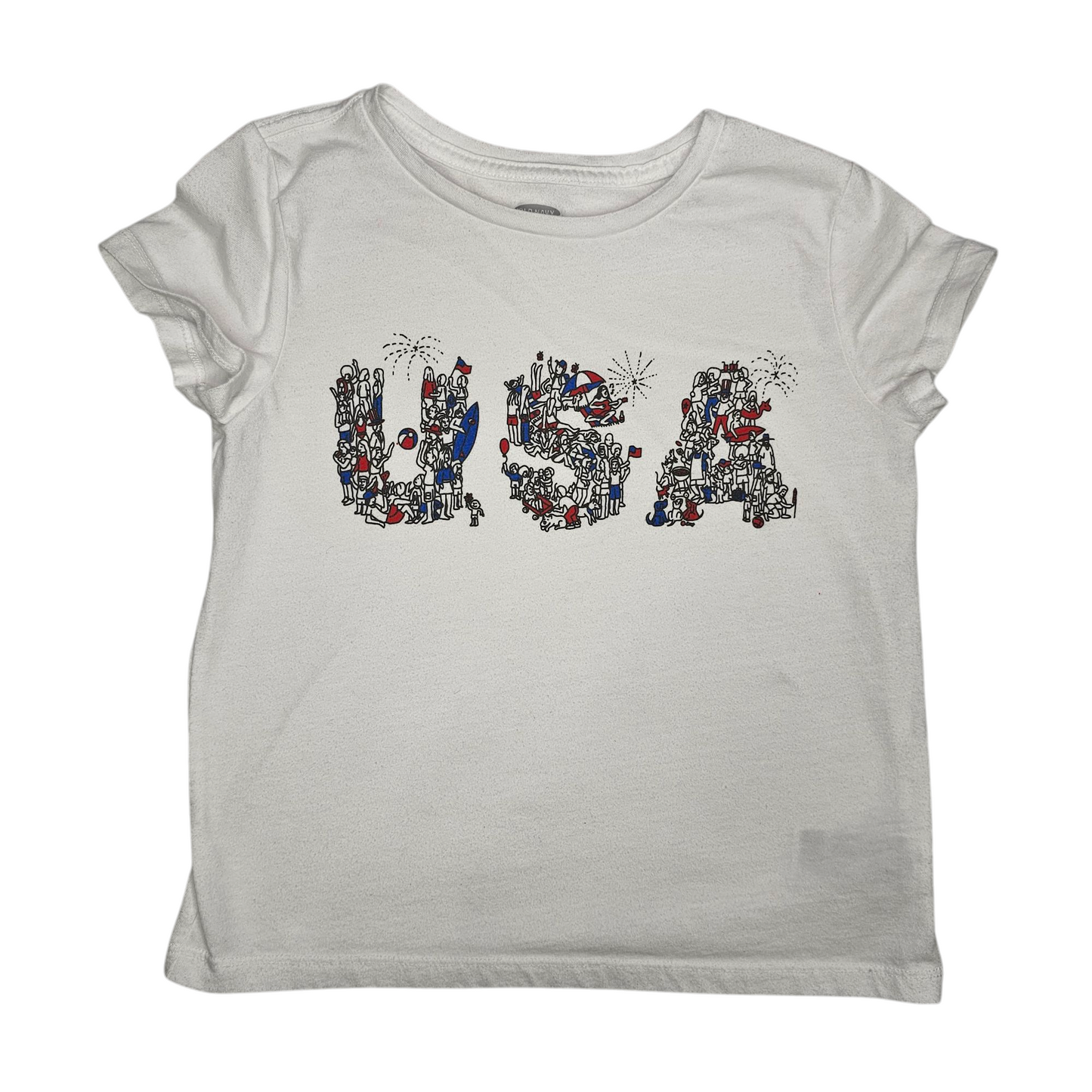 Old Navy Medium (8) USA Graphic Tee