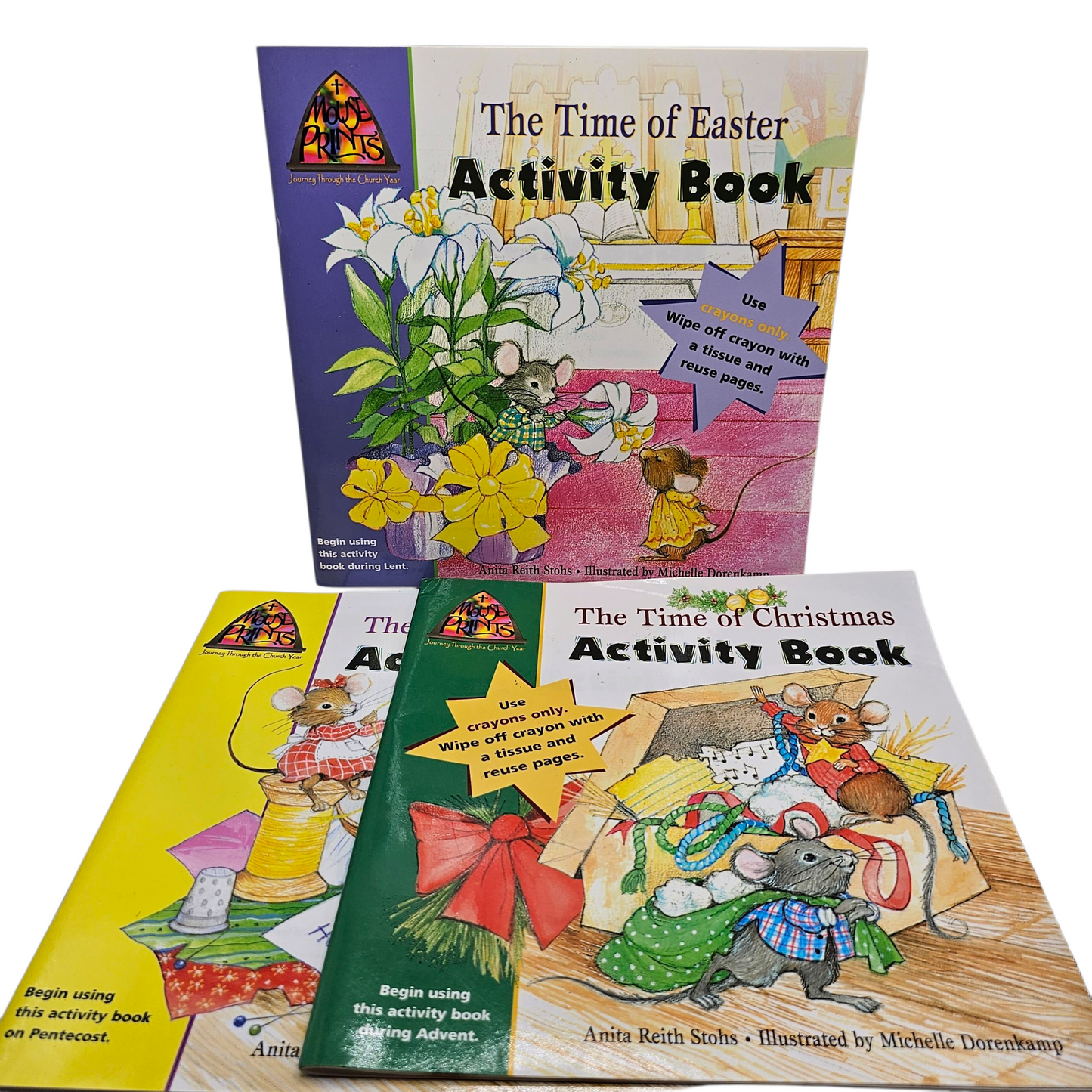 Mouse Prints Religious Activity Books Lot