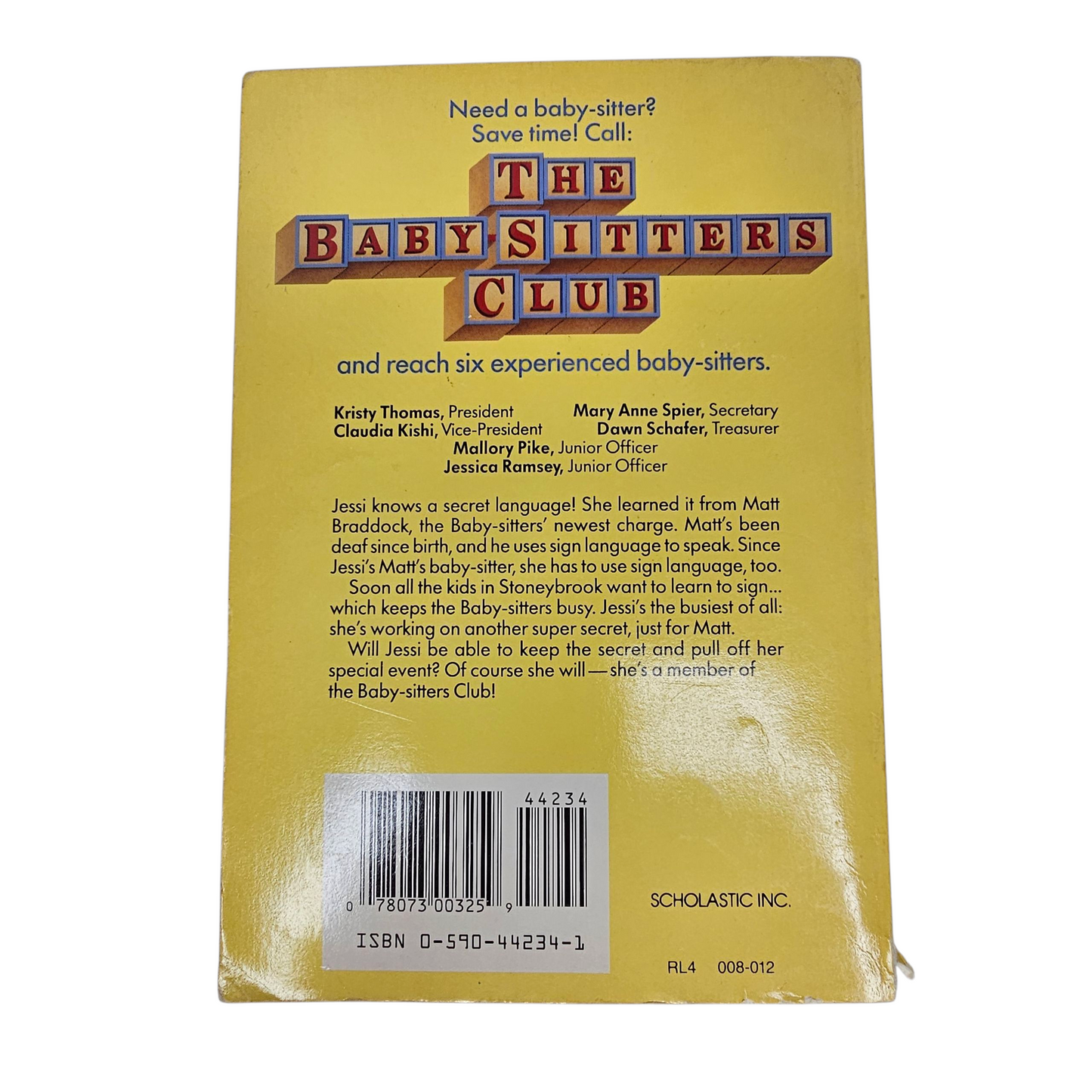 The Babysitters Club Jessi's Secret Language