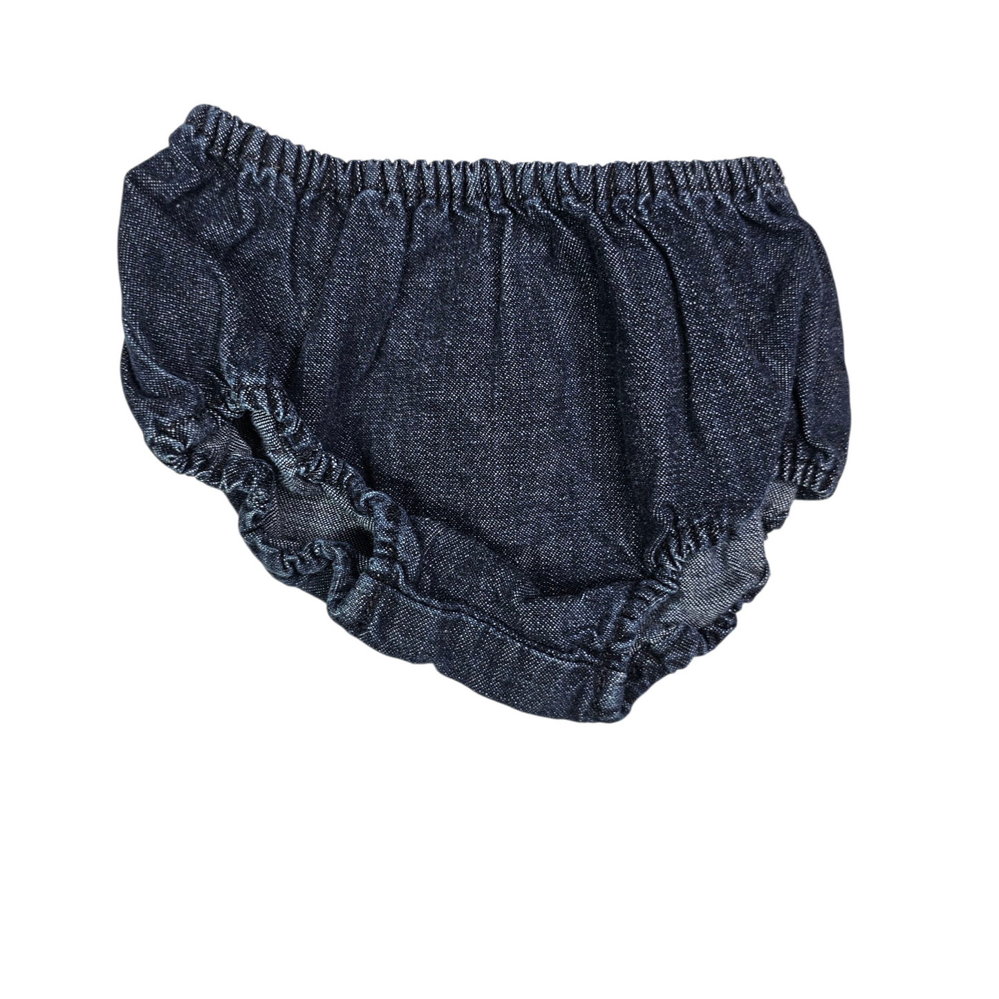 Place 0-3M Denim Embroidered Dress