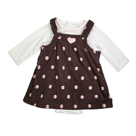 Baby B'Gosh 3M Fleece Heart Dress Set