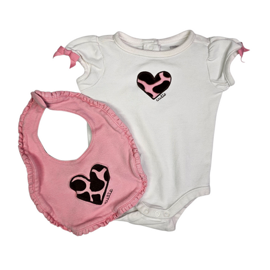 Gymboree 0-3M Bodysuit & Bib Set