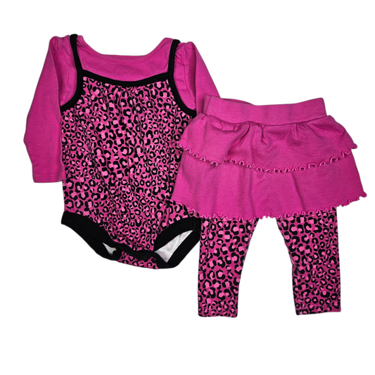 Garanimals 3-6M Pink Leopard Set