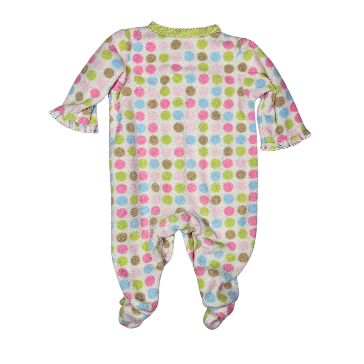 Just One Year Newborn Polka Dot Fleece Sleeper
