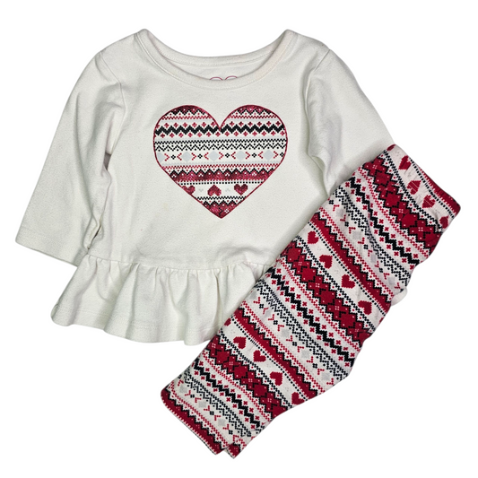 Place 6-9M Peplum Top Leggings Set