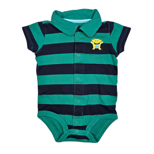 Carters 6M Striped Polo Bodysuit