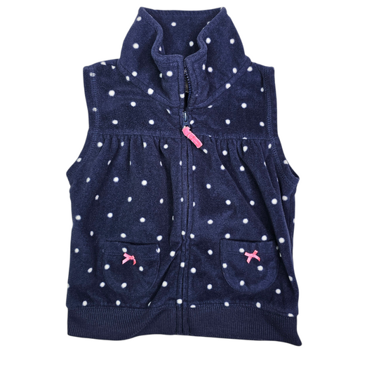 Carters 18M Fleece Polka Dot Vest