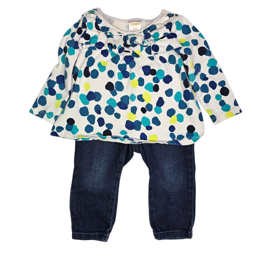 Gymboree 6-12M Top & Jeans Set