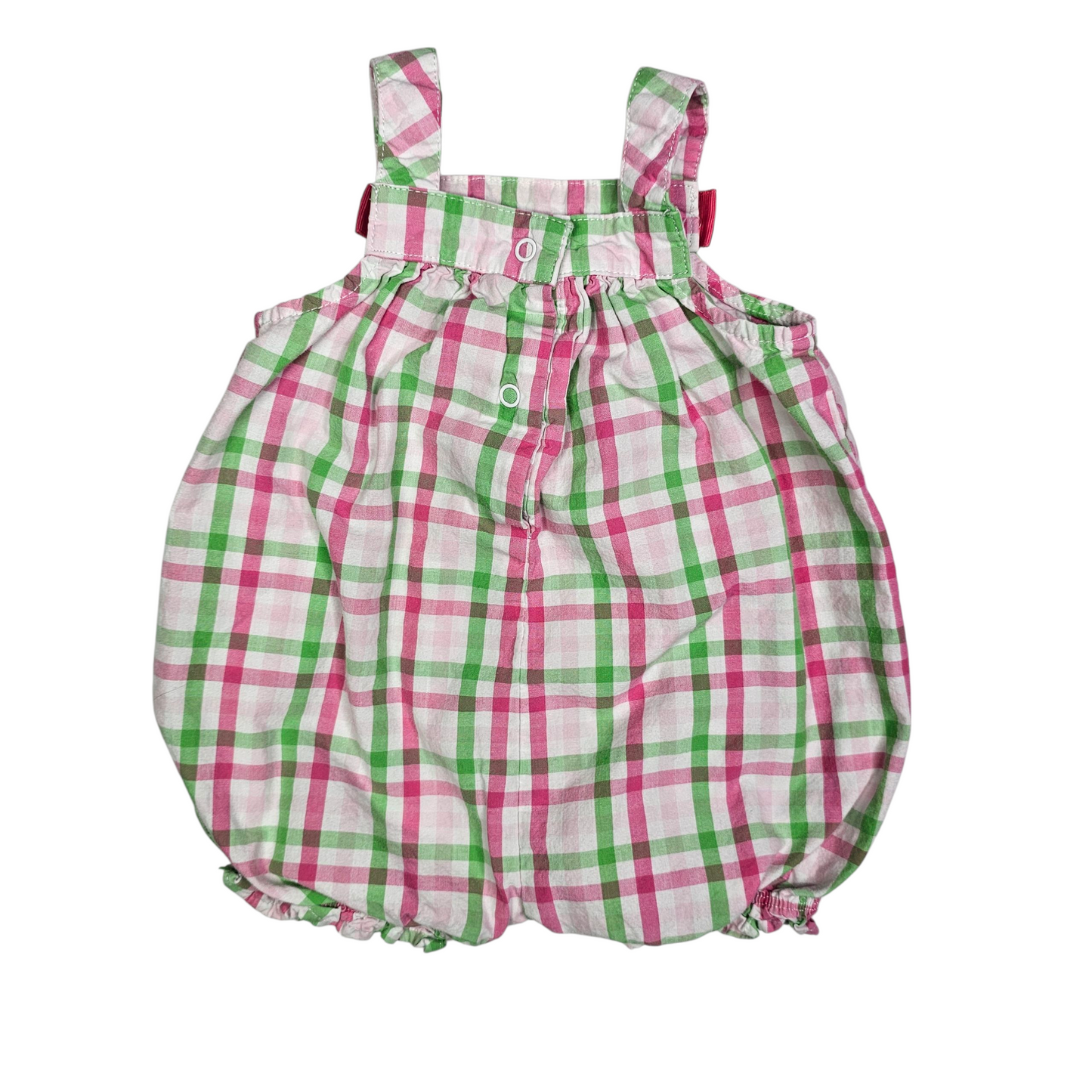 Gymboree 3-6M Plaid Bubble Romper