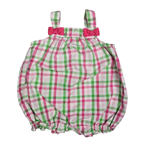 Gymboree 3-6M Plaid Bubble Romper