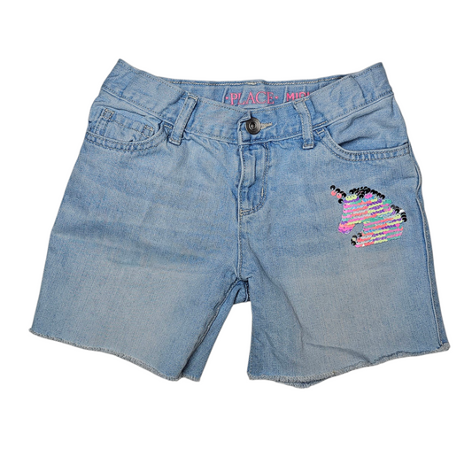 Children's Place 8 Sequin Midi Denim Shorts